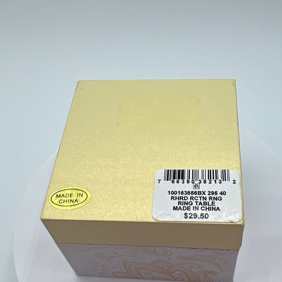 Charter Club Emerald Cut Red Crystal Ring in Silver-Tone Size 6,8,9,11 NWT - Picture 5 of 8